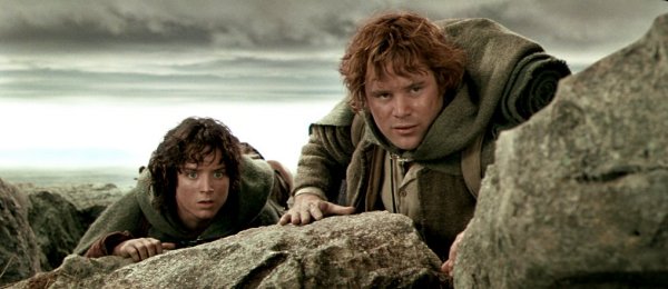 Frodo and Sam in The Lord of the Rings:  The Two Towers